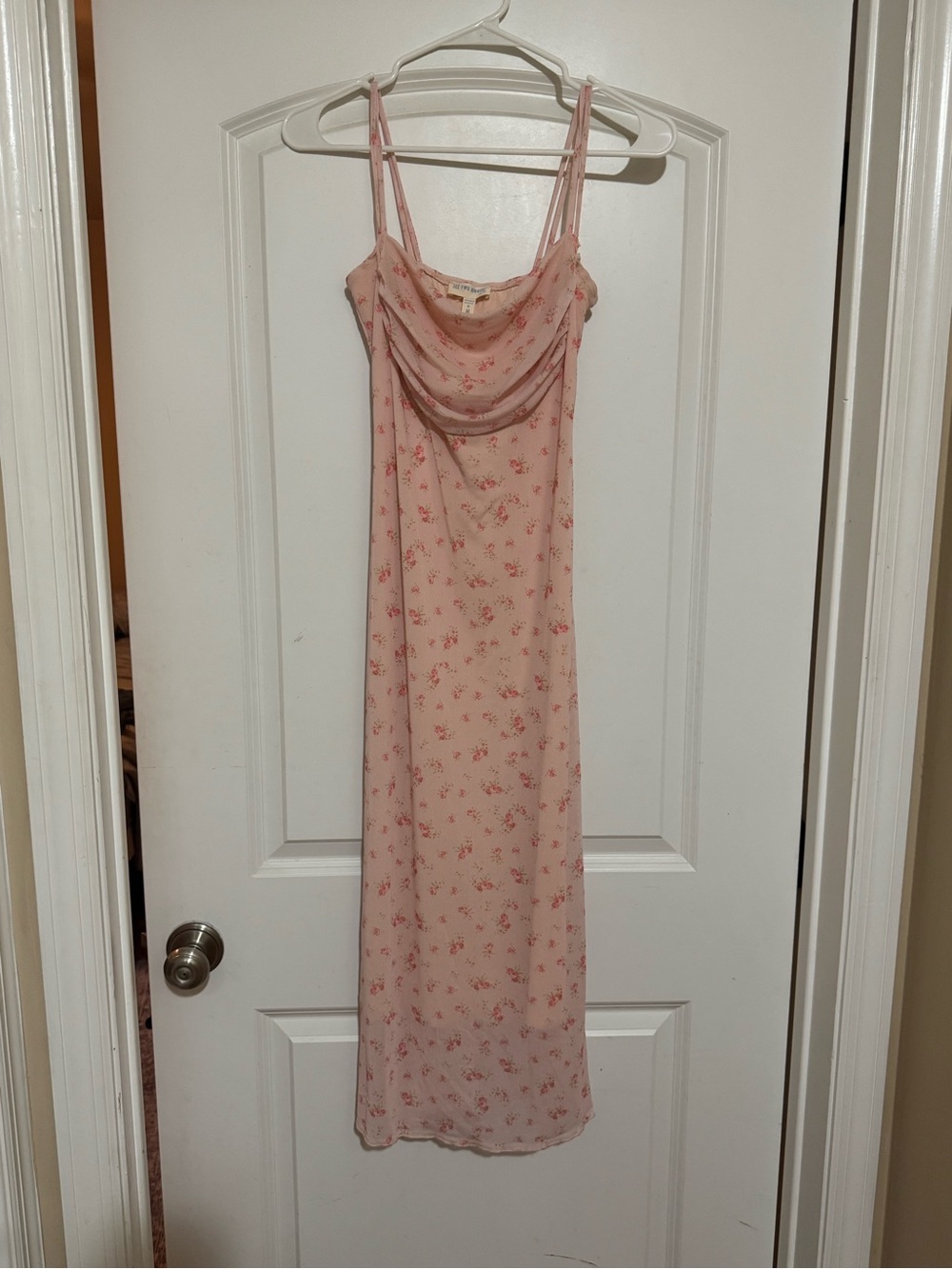 Women's Pink Floral Slip Dress